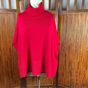 ✨Questions Brand Sparkly Red Turtleneck Smock Sweater - Women's XL✨